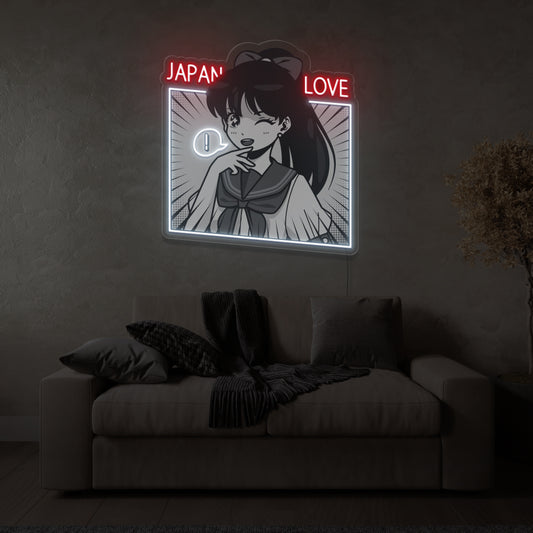 Japan Love UV Print Neon Art