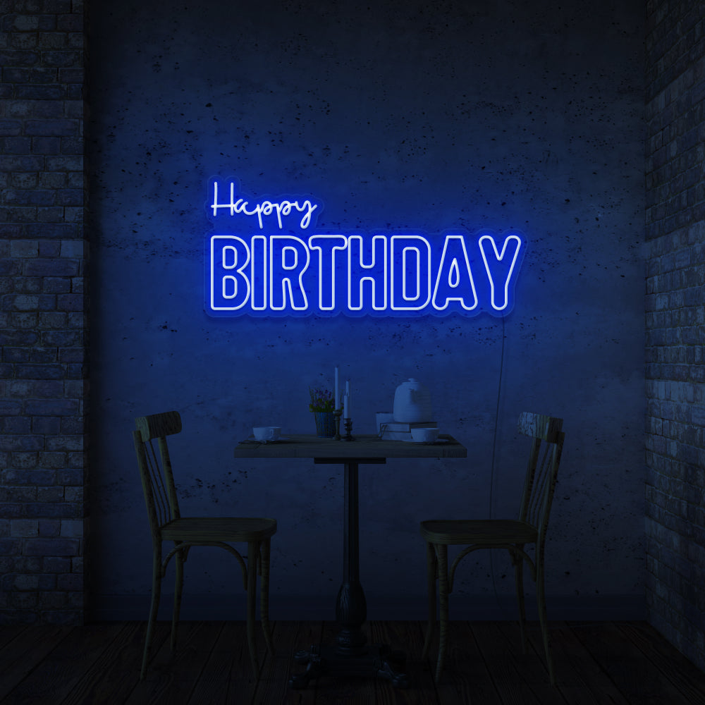 Happy Birthday Neon Sign