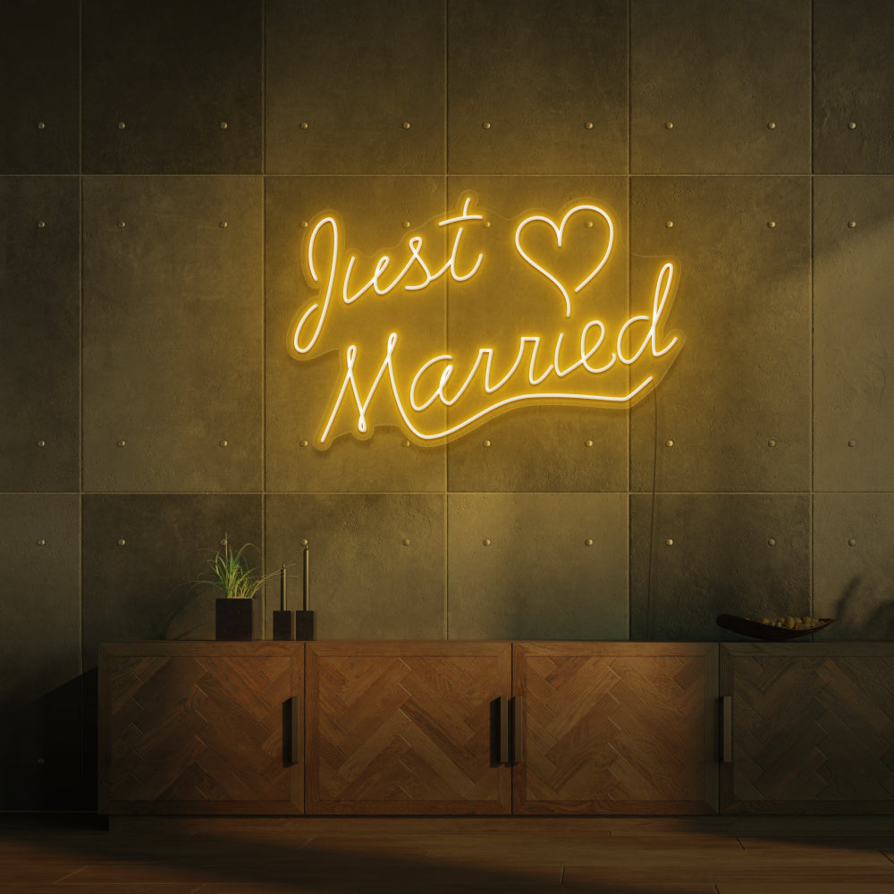 Just Married Neon Sign