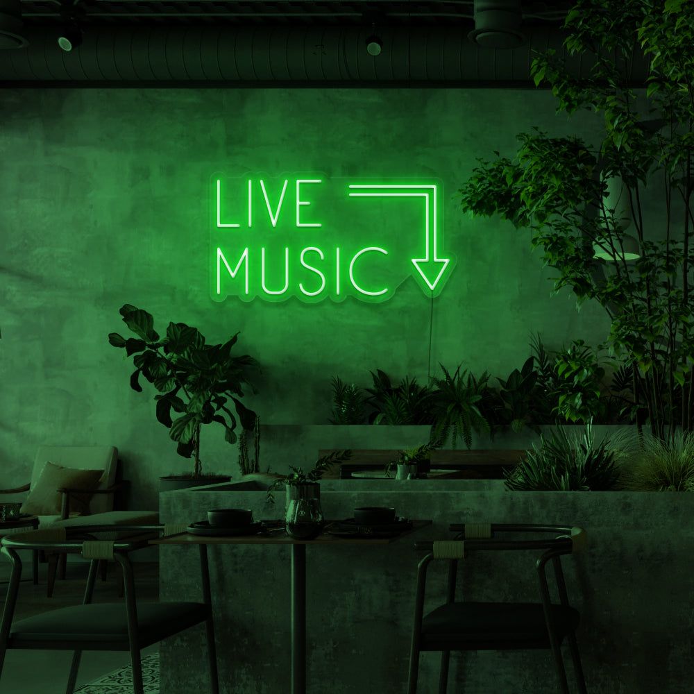 Live Music Here Neon Sign