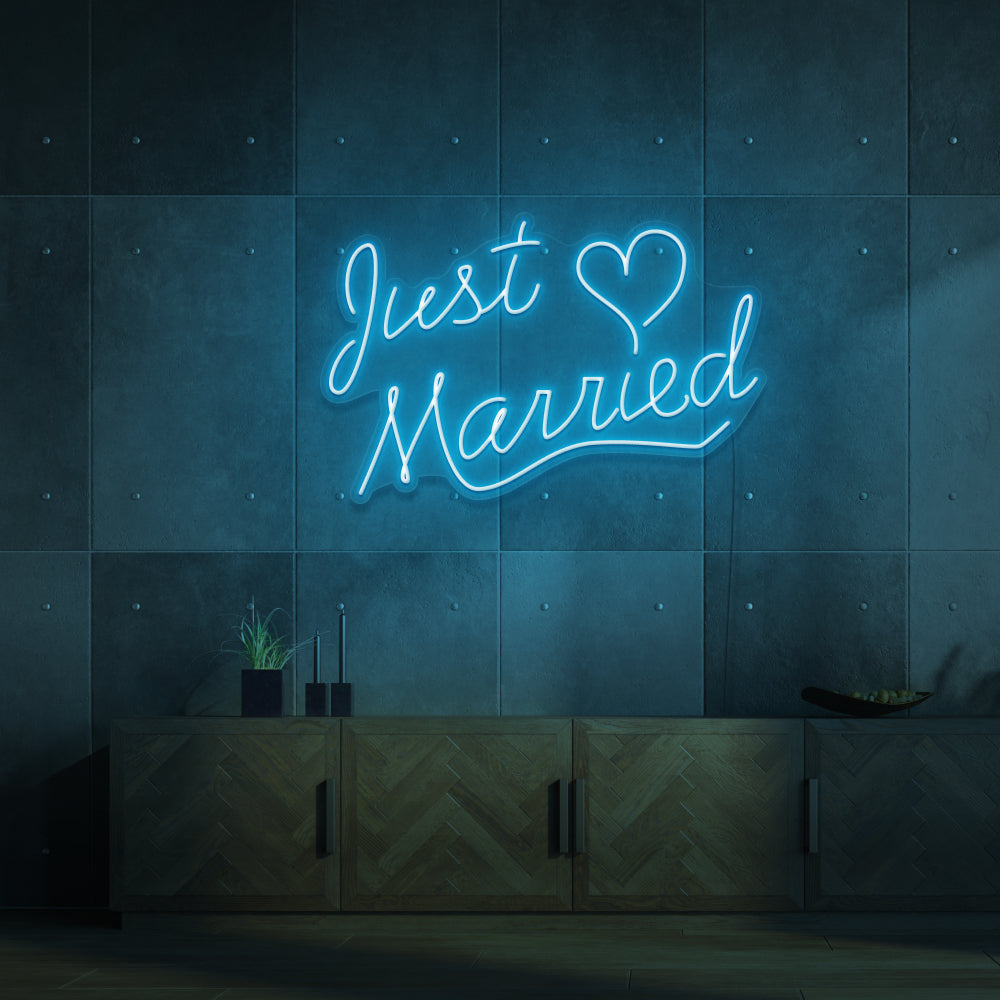 Just Married Neon Sign