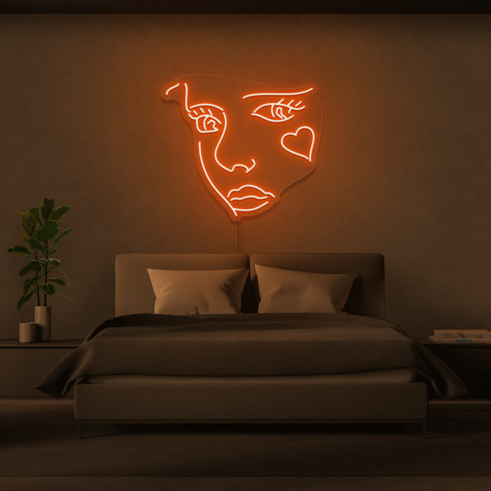 Stylised Face Neon Sign