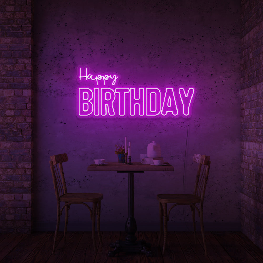 Happy Birthday Neon Sign