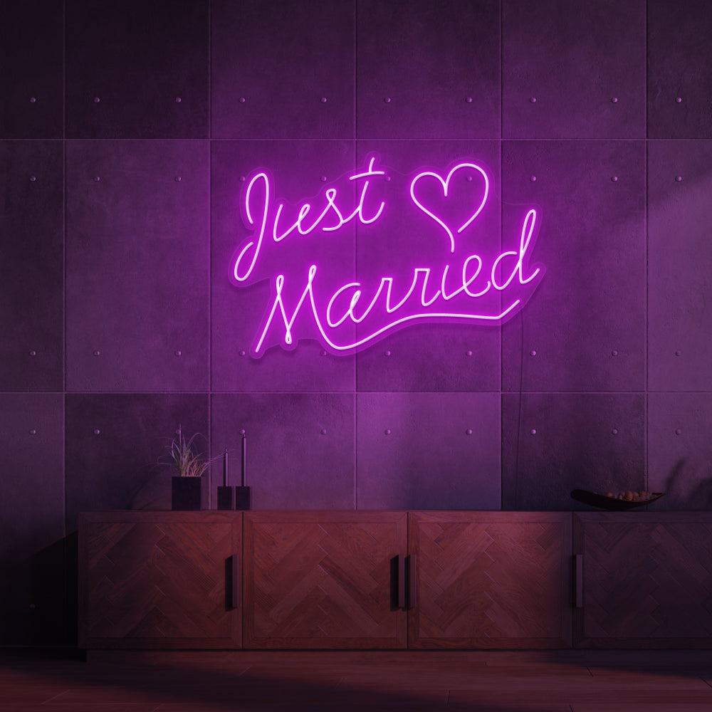 Just Married Neon Sign