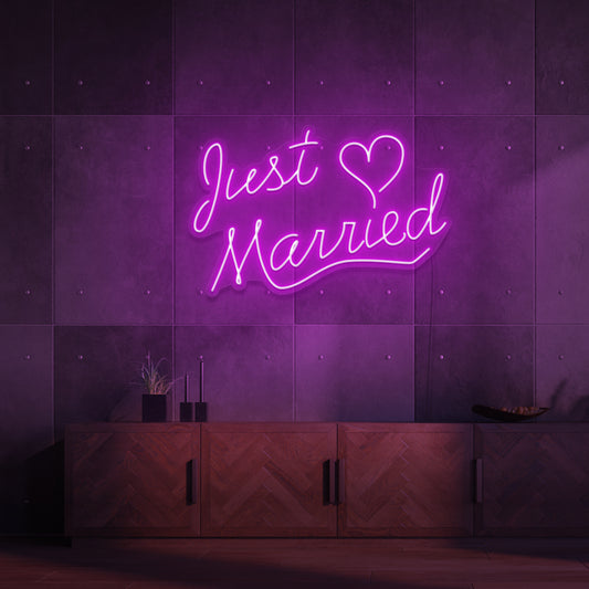 Just Married Neon Sign