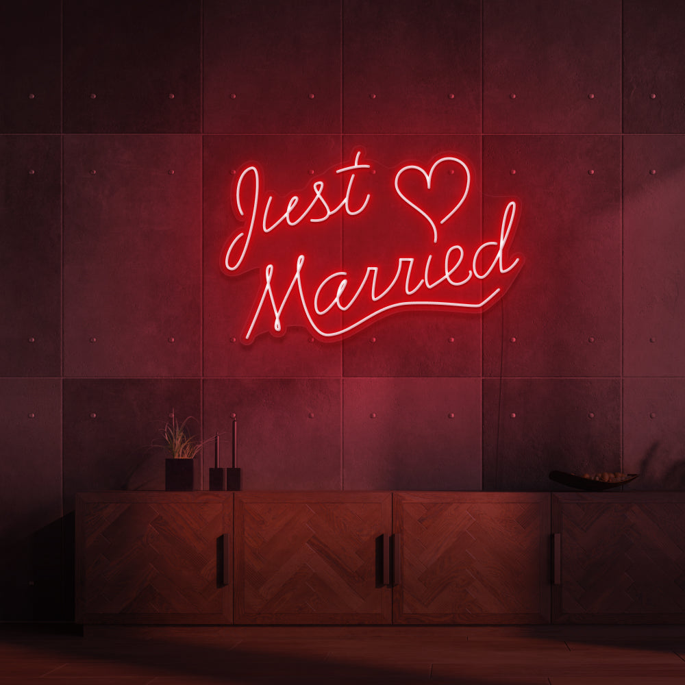 Just Married Neon Sign