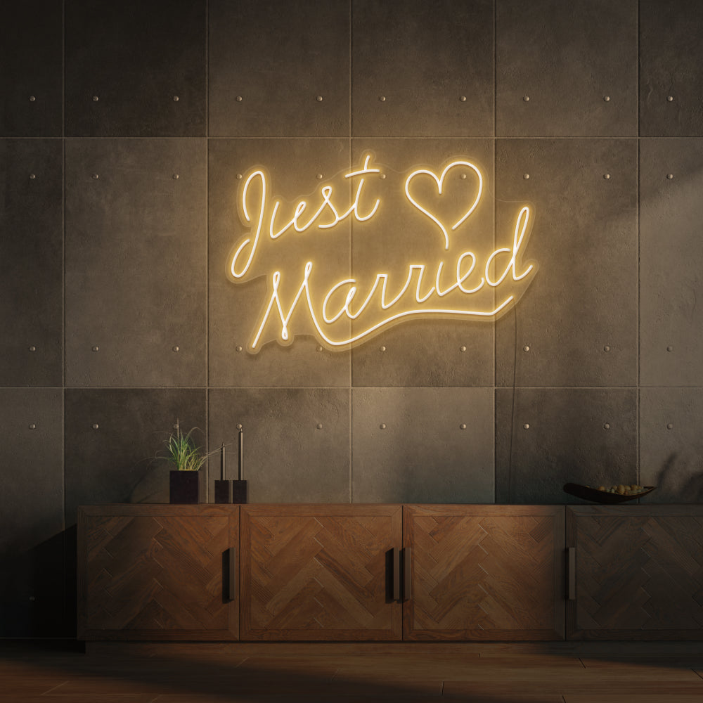 Just Married Neon Sign