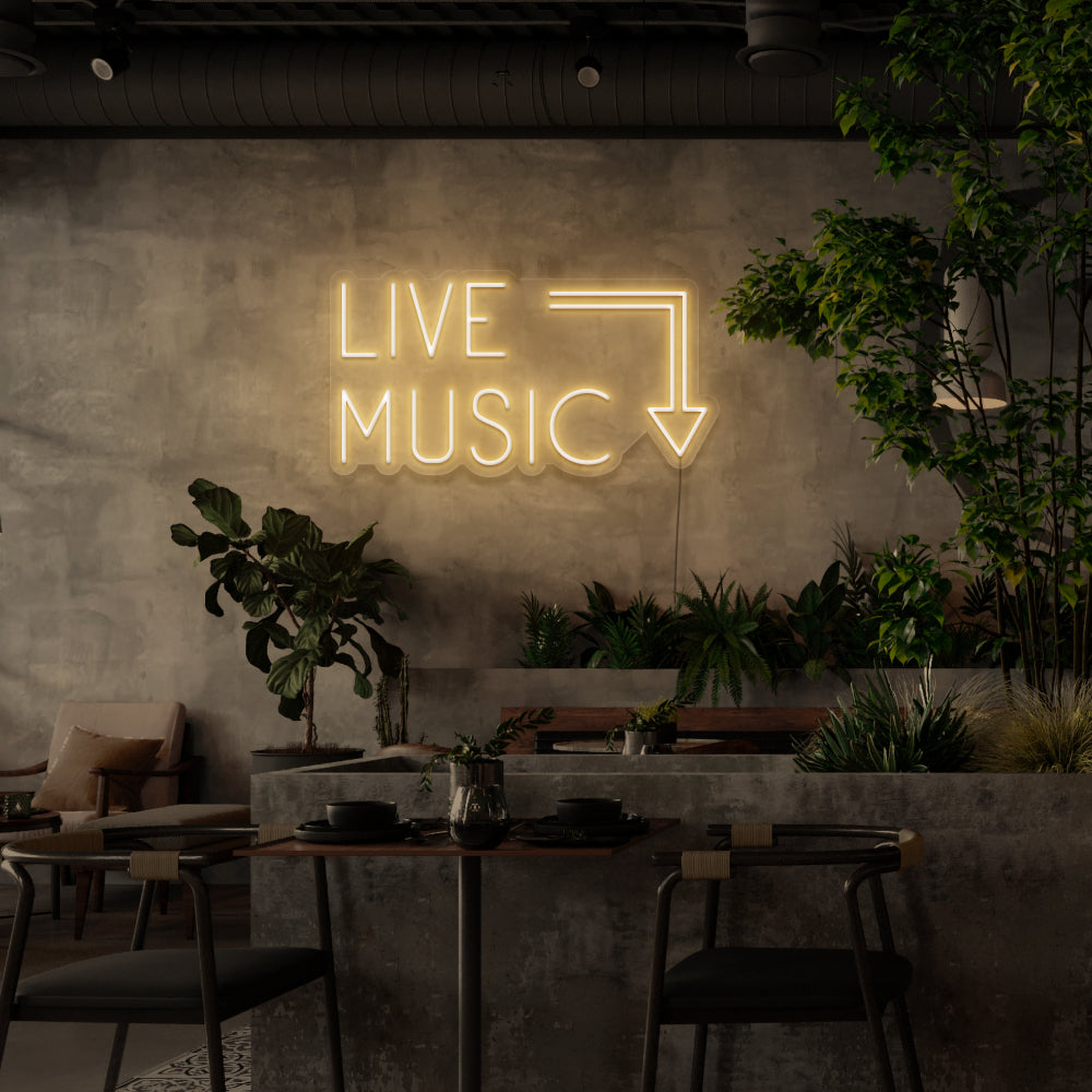 Live Music Here Neon Sign