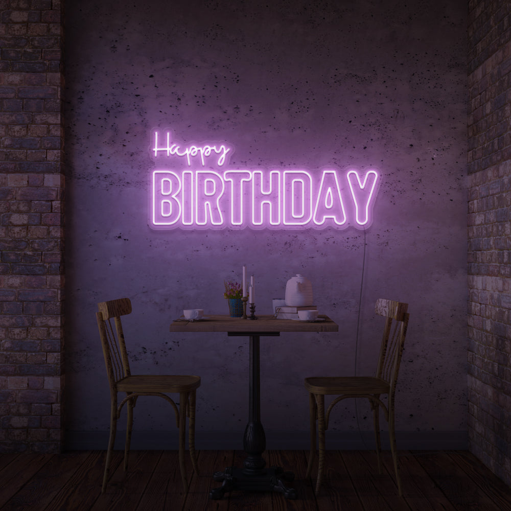 Happy Birthday Neon Sign