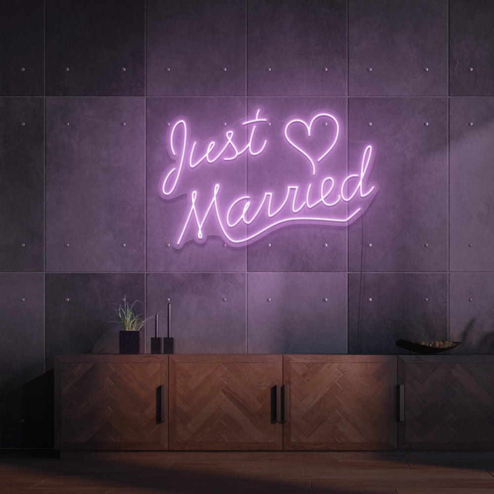 Just Married Neon Sign