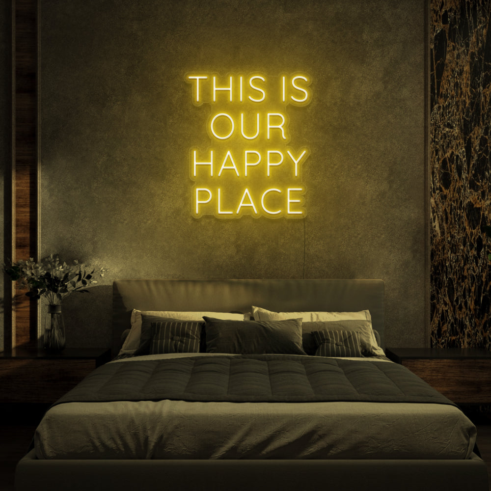 This Is Our Happy Place Neon Sign